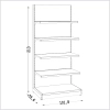 Regał metalowy 210 cm antracyt